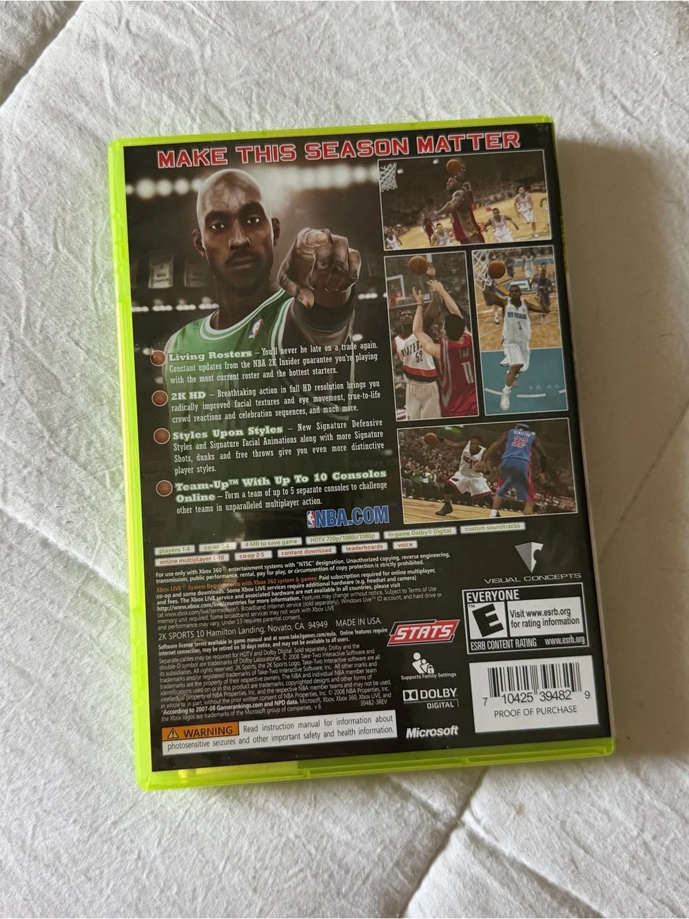 2K9 NBA 2K Series Xbox 360 Online Play 2008